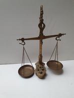 Antieke weegschaal met zeer veel merktekenen, Doe-het-zelf en Verbouw, Weegschalen, Ophalen of Verzenden, Zo goed als nieuw