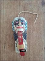 Hand Carved and painted Wooden Rangda Demon bell push BALI, Ophalen of Verzenden