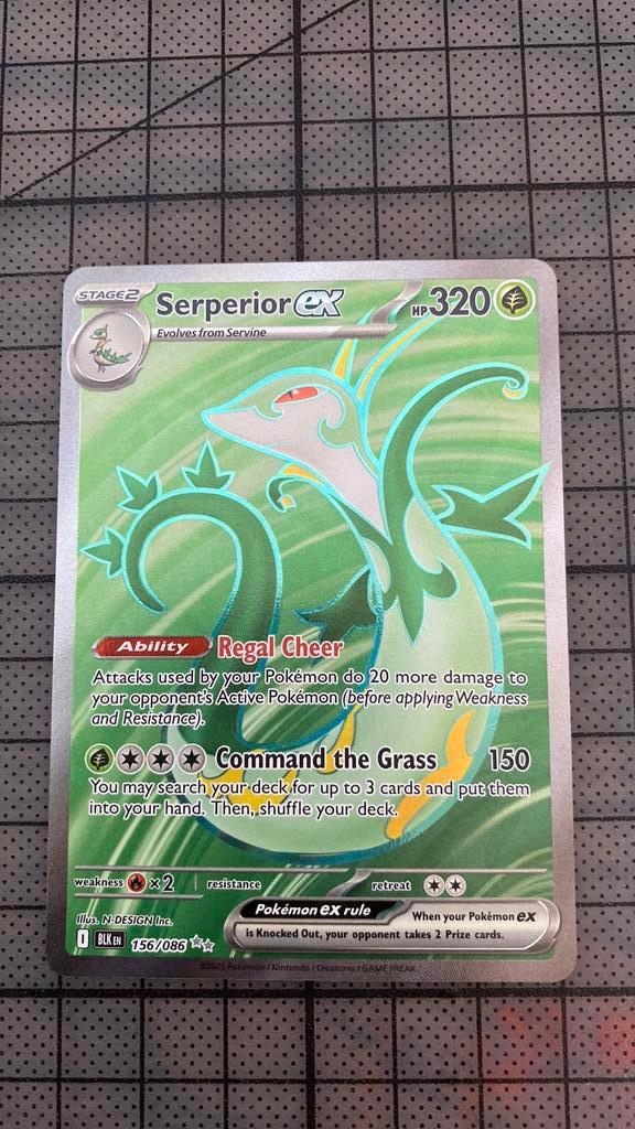 Serperior Ex-BLK 156/086, Hobby en Vrije tijd, Verzamelkaartspellen | Pokémon, Zo goed als nieuw, Ophalen of Verzenden