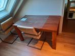 Massief eikenhouten tafel ca 140 x 90 cm, Ophalen, 100 tot 150 cm, Eikenhout, 50 tot 100 cm