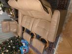 Recliner leather sofa and chair 3 persons seating with foot, Ophalen, Zo goed als nieuw