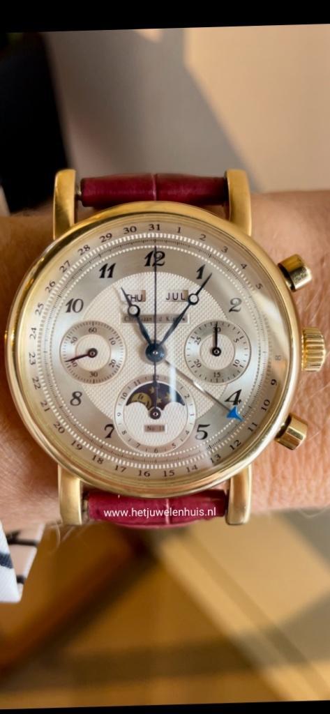 Christiaan van der Klaauw Homburg Nr. 11 in 18kt. goud, Sieraden, Tassen en Uiterlijk, Horloges | Heren, Zo goed als nieuw, Polshorloge