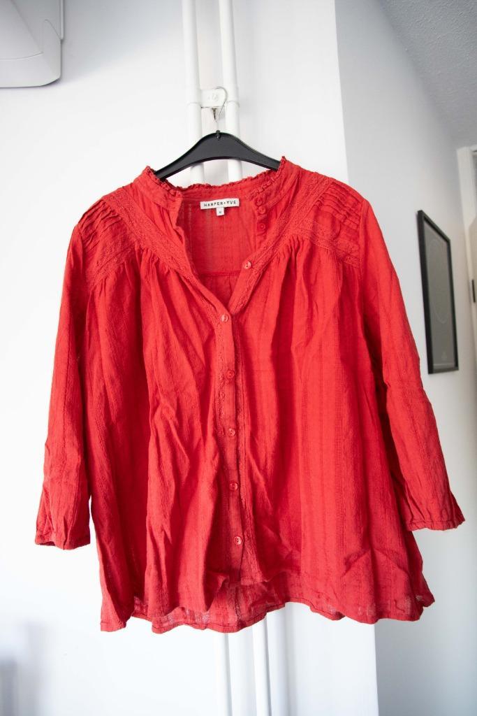 Rode blouse met details Harper & Yve maat M, Kleding | Dames, Blouses en Tunieken, Gedragen, Maat 38/40 (M), Rood, Verzenden