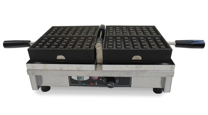 Wafelijzer professioneel Gedelec 4x7, Witgoed en Apparatuur, Wafelijzers, Zo goed als nieuw, Uitneembare platen, Vaatmachinebestendige platen