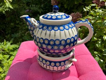 Bunzlau theepot 2 liter + bijpassende stoof beschikbaar voor biedingen
