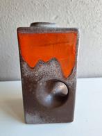 chimney VEB Haldensleben W Germany vaas retro oranje, Ophalen of Verzenden, Huis en Inrichting