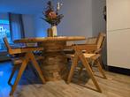 Massief mangohouten eettafel 140 cm, Ophalen, Rond, Zo goed als nieuw, Vijf personen of meer