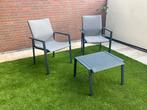 Tuin setje stoelen tafel / voetenbank all weather, Ophalen of Verzenden, Zo goed als nieuw