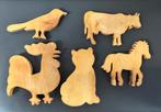 Houten dieren - houten speelgoed (vogel, haan, poes, paard), Ophalen of Verzenden, Zo goed als nieuw, Overige typen