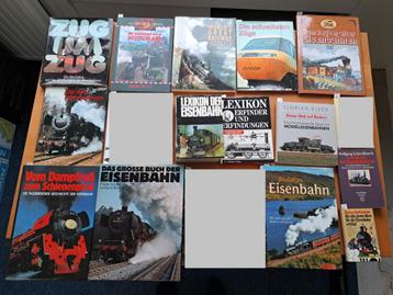 14 grotendeels grote boeken over treinen en spoorwegen beschikbaar voor biedingen