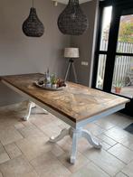 Landelijke eettafel, Huis en Inrichting, Tafels | Eettafels, 100 tot 150 cm, 200 cm of meer, Ophalen of Verzenden, Zo goed als nieuw