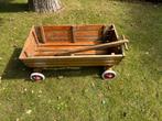 Vintage Houten Speelgoedwagen/bolderkar, Antiek en Kunst, Ophalen