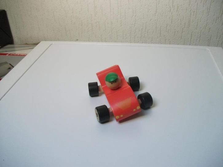 Houten kantel raceautootje, Kinderen en Baby's, Speelgoed | Houten speelgoed, Gebruikt, Ophalen of Verzenden
