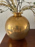Ecri Vaas  goud kleur 20 cm hoog, Ophalen, Overige kleuren, Aardewerk of Porselein, Zo goed als nieuw