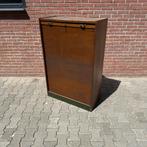 Vintage houten archiefkast roldeur kast, Ophalen