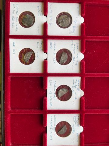 Middeleeuwse Engelse Zilveren Penny's (6 stuks) beschikbaar voor biedingen