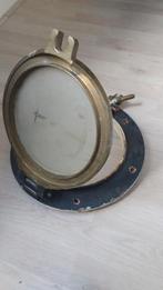 Zware Antieke Messing Patrijspoort met Anker-logo – 32 cm, Ophalen of Verzenden, Gebruikt, Motorboot of Zeilboot, Gebruiksvoorwerp