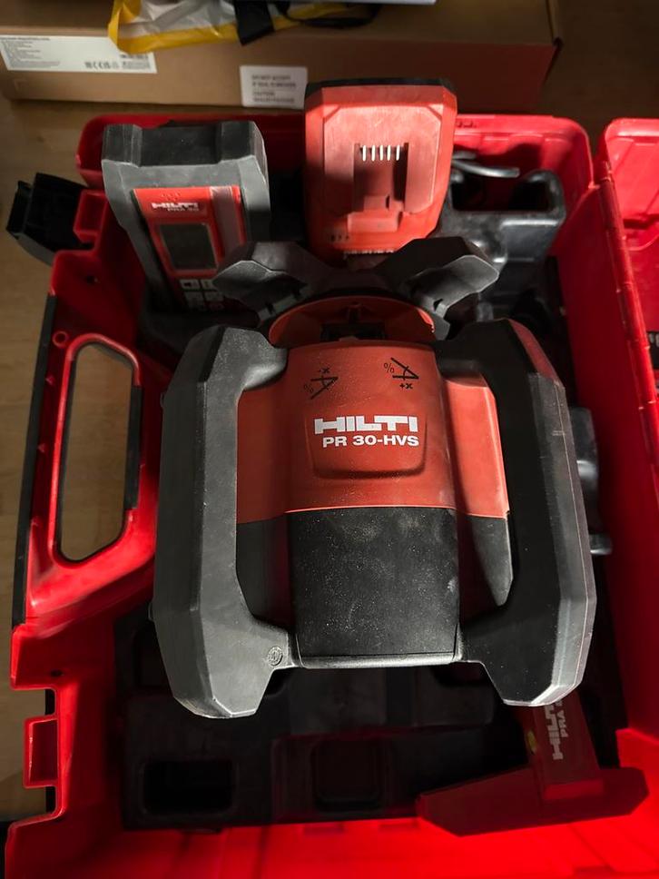 Hilti PR 30-HVS Roterende Laser, Doe-het-zelf en Verbouw, Meetapparatuur, Gebruikt, Overige meters, Ophalen of Verzenden
