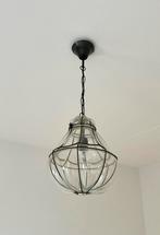Design plafond lampen Venetiaans (glas in staal), Ophalen, Gebruikt, Glas, Minder dan 50 cm