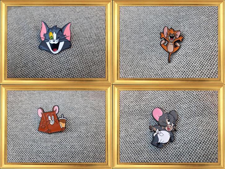 4 leuke pins van Tom en Jerry te koop, Verzamelen, Speldjes, Pins en Buttons, Nieuw, Speldje of Pin, Overige onderwerpen, Ophalen of Verzenden