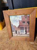 Vermeer - Het Straatje, ingelijst 34x40, Antiek en Kunst, Ophalen of Verzenden