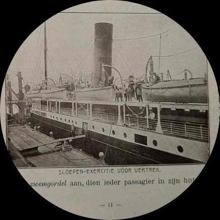 1906, GIDS VOOR REIZIGERS S.M.N., NED. INDIË, Verzamelen, Scheepvaart, Gebruikt, Boek of Tijdschrift, Ophalen of Verzenden
