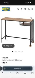 IKEA Fjällbo laptop tafel en open kast, zgan, Ophalen, Zo goed als nieuw