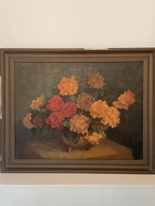 Carl E. Schlüter | stilleven met bloemen | 1925-1960, Antiek en Kunst, Kunst | Schilderijen | Klassiek, Ophalen