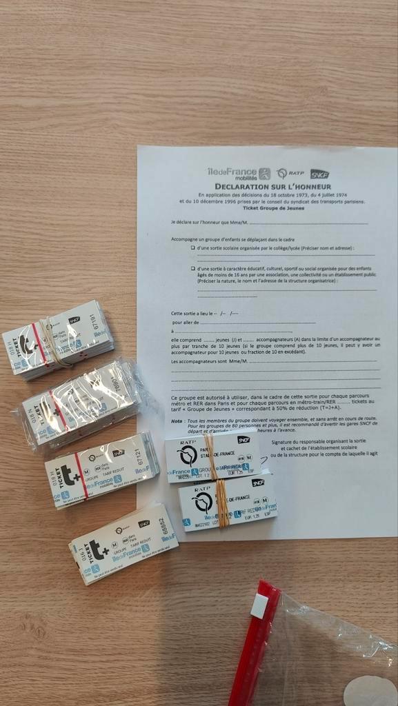 300 metrokaartjes tickets t+ Parijs + 66 rer, Tickets en Kaartjes, Overige Tickets en Kaartjes, Drie personen of meer