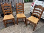Gratis 3 Eiken stoelen, Ophalen, Gebruikt, Hout, Drie