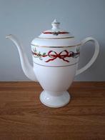 Kerst Royal Worcester KOFFIEPOT Decor "HOLLY RIBBONS", Overige typen, Nieuw, Ophalen of Verzenden, Overige stijlen