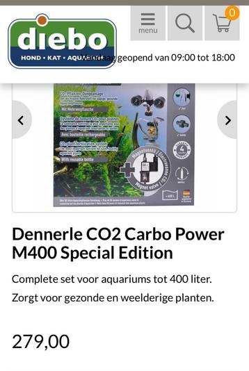 Co2 installatie 2,7lt voor aquarium beschikbaar voor biedingen