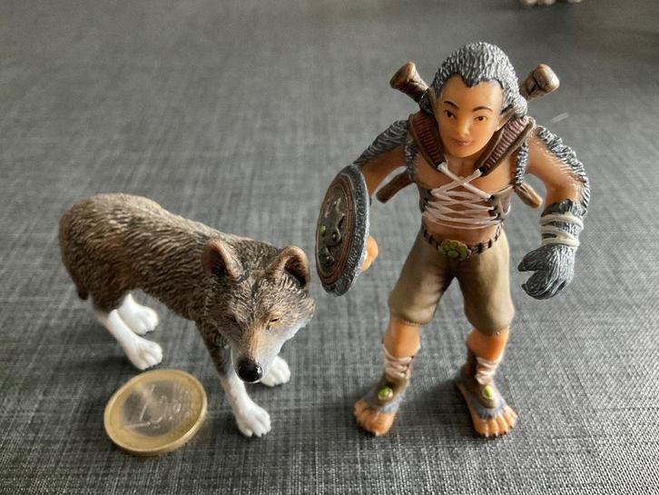 S04 - Schleich Gregis met Wolf, Verzamelen, Dierenverzamelingen, Zo goed als nieuw, Beeldje of Figuurtje, Overige soorten, Ophalen