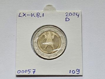 2-euromunt Duitsland (D) J 2004 Koers LX-K8.1 beschikbaar voor biedingen