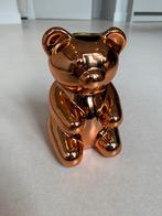 Vaasje beertje metallic brons, Ophalen, Zo goed als nieuw, Steen, Aardewerk of Keramiek, Dier