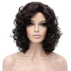 Pruik schouderlang krullend haar kleur bruin kleur 6, Verzenden, Nieuw, Pruik of Haarverlenging