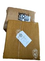 100% linnen dekbedovertrek 200x200 Kerrie Gold, Ophalen of Verzenden, Geel, Dekbedovertrek, Nieuw