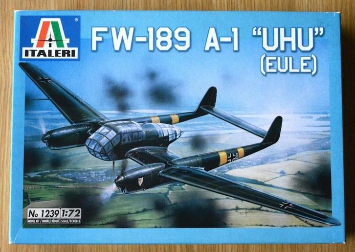 Focke-Wulf FW 189A-1 Eule (1:72), Hobby en Vrije tijd, Modelbouw | Vliegtuigen en Helikopters, Nieuw, 1:72 tot 1:144, Italeri