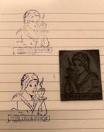 1 Cliché vintage voor druktechniek dame “Weltevreden”, Ophalen of Verzenden, Gebruikt, Clearstamp