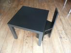 Zwart laag bijzettafeltje, vierkant laag tafeltje,site table, Ophalen, Gebruikt, 50 tot 100 cm, Vierkant