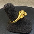 Gouden Ring | 18k* | 10,23g | 2 panters brilj |mt19 | 353305, Goud, Goud, Gebruikt, Ophalen of Verzenden