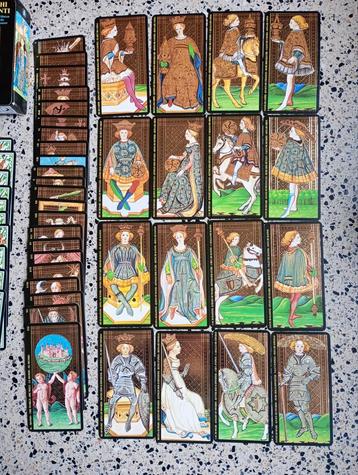Prachtige Tarot kaarten gold plated Visconti VASTE PRIJS beschikbaar voor biedingen