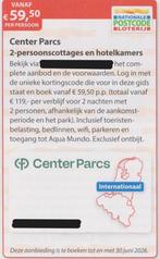 Center Parcs 2-persoonscottages en hotelkamers. Postcode bon, Twee personen, 2 overnachtingen