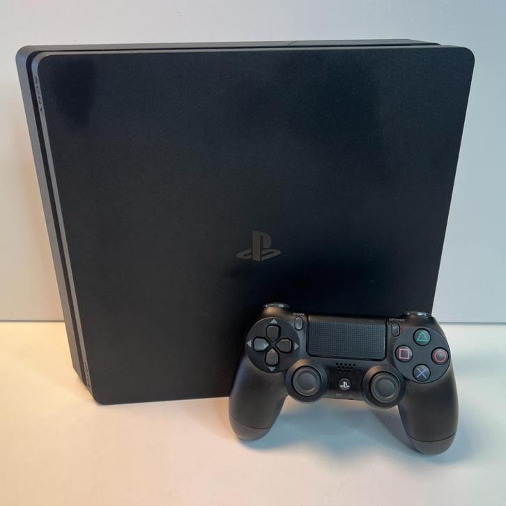 Sony Playstation 4 Slim 500GB Zwart + controller, Spelcomputers en Games, Spelcomputers | Sony PlayStation 4, Zo goed als nieuw