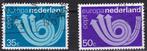 1973 Europa CEPT  NVPH 1030-1 gebruikt, Verzenden, Na 1940, Gestempeld