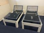 Twee elektrische Auping Auronde bedden (90x190x48cm)., 190 cm of minder, Auping Auronde, 90 cm, Eenpersoons