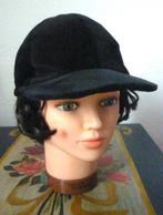 526 ZWARTE FLUWELEN PET VOOR MAN OF VROUW, Kleding | Heren, Hoeden en Petten, Ophalen of Verzenden, Nieuw, 57 cm (M, 7⅛ inch) of minder