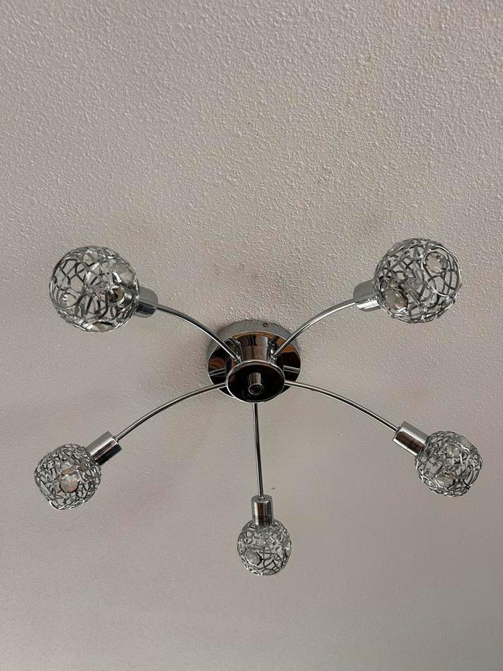 Philips Massive Hosta Plafonnière - 5 Spots, Huis en Inrichting, Lampen | Plafondlampen, Gebruikt, Metaal, Ophalen