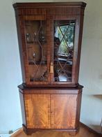 Mahoniehouten Hoekkast met Glazen Deuren, Antiek en Kunst, Antiek | Meubels | Kasten, Ophalen