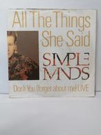 Simple Minds - all the things she said, Cd's en Dvd's, Vinyl Singles, Ophalen of Verzenden, Zo goed als nieuw